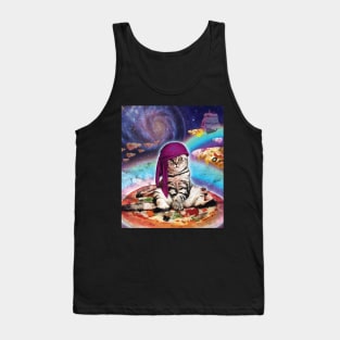 Space Pizza Cat Galaxy T-Shirt Tank Top